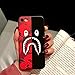 Kplvet iPhone 8 iPhone 7 Case,Ultra Soft Embossed Craft Durable Non Faded Coloring Super Slim Thin 4.7 iPhone-8 7 Case,Street Fashion Trend Basic Protective iPhone-Designer Cover (Red Black ShaYu)