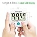 Nuovoware Digital Kitchen Timer, Digital Loud Alarm Timer with Large LCD Display and Strong Magnetic Back for Cooking Baking, Minute Second Count Up and Countdown, White
