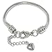 Hypo-Allergenic Stainless Steel Starter Charm European Style Bracelet Lobster Claw Clasp for Women & Kids (5