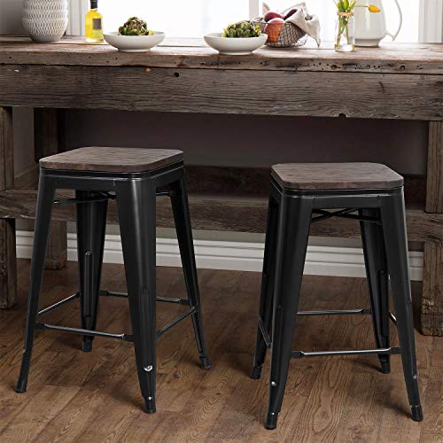 Metal Bar 24 Inch Seat Height Chairs With Arms FDW Metal Bar Stool