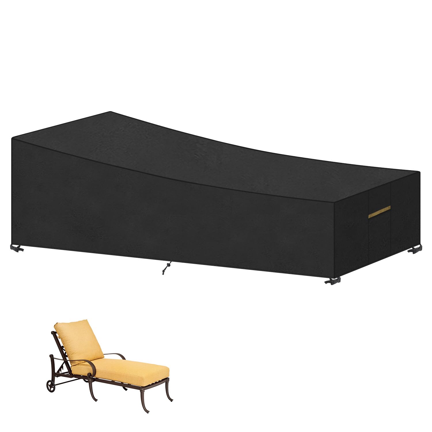 VANSHEIM Outdoor Patio Sunbed Cover - Garden Sun Lounger Cover - Waterproof Anti-UV Dustproof - 200x75x40/70cm