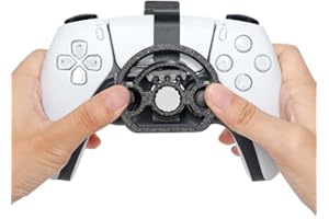 Auxiliary Steering Wheel for PS5 for PS5 Pro/slim Game Controller 3D Printing Racing Wheel Accessories (Black)
