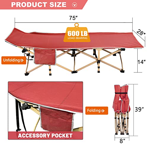 NAIZEA Folding Camping Cots for Adults, Folding Cot Bed Camping Bed