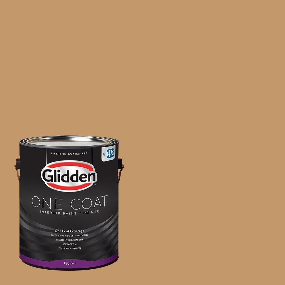Glidden Interior Paint + Primer: Beige/Welcome Home, One Coat, Eggshell, 1-Gallon