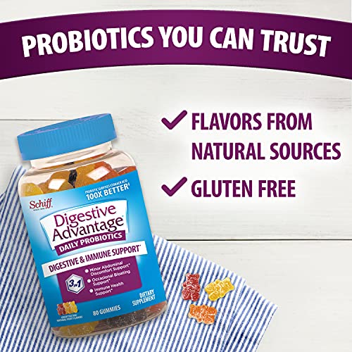 Digestive Advantage Probiotic Gummies, 80 count (Pack of 2) Pricepulse