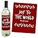 Big Dot of Happiness Red and Green Christmas - Holiday Decorations for Women and Men - Wine Bottle Label Stickers - Set of 4