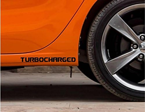 StickerLoaf Brand TURBOCHARGED Rocker Panel Ground Effects Decal Set Stickers Bedside Sticker Fender Quarter Panel for honda Civic Accord Toyota Mazda Kia Scion Racing Turbo Turbo Decals ANY COLOR