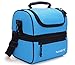 MIER Adult Lunch Box Blue Insulated Lunch Bag Large Cooler Tote Bag for Men, Women, Double Deck Cooler(Blue)