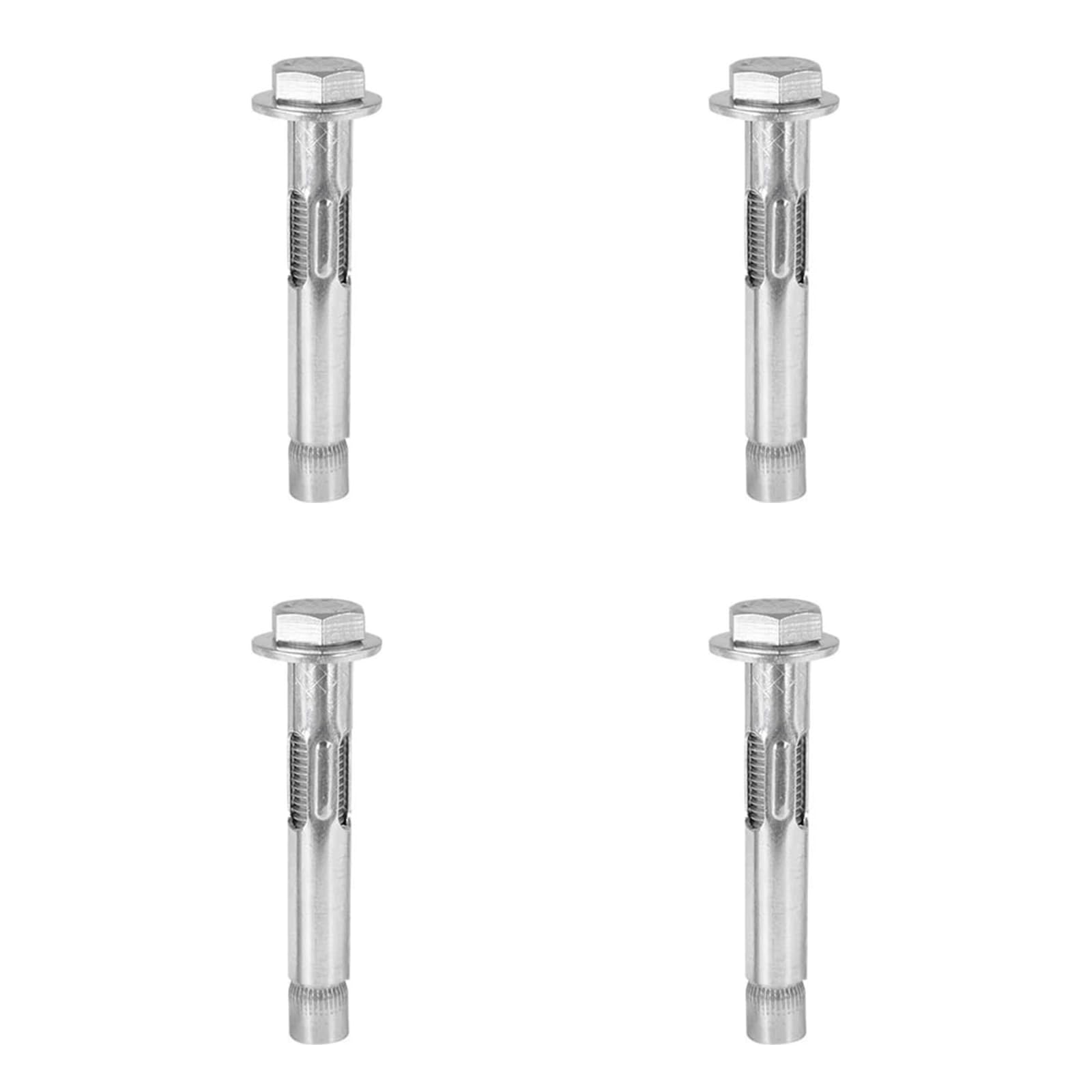 4Pcs M6*60mm Expansion Screw Bolts,Stainless Steel Hex Expansion Screws,Heavy Duty Fixing Anchors for Concrete,Masonryand Brick Wall