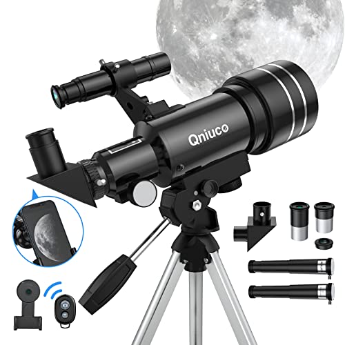 Telescope for Adults Beginners, 70mm Aperture 400mm Refractor Telescopes for Astronomy Beginners, Portable Travel Telescope Astronomy Gifts (40070)