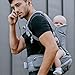 Bebamour Baby Carrier Newborn Ergonomic Convertible Baby Carrier Foldable Hip Seat Attached 3pcs Baby Drool Bibs,Head Hood,Waist Supporter Pad(Grey)