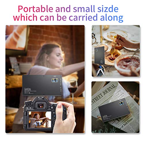 LituFoto RGB Pocket Light R18 Camera Light Mini LED Video Light Panel Fill Light Full Color Output Video Soft Light with Screen for YouTube, Vlog, DSLR, Studio, Outdoor, Smartphone Shooting