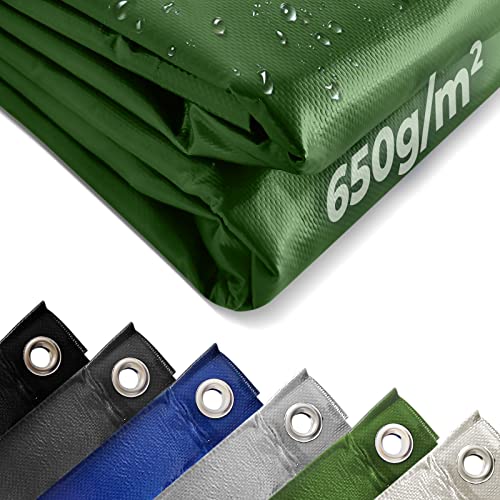 Jago® Abdeckplane - 650 g/m², 2x3/3x5/3x6/4x3/4x5/4x6/4x7/4x8/5x6/5x7/5x8 m, Wasserdicht & Reißfest, mit Ösen, Farbwahl, PVC-Schutzplane, LKW Plane Ge