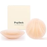 Popilush Nipple Covers for Women Sticky Bra Silicone Adhesive - Breathable Invisible Reusable for Wedding, Backless Dresses