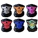 GAMPRO Universal Seamless Tube Skull Face Mask, Dust-proof Windproof Motorcycle Bicycle Bike Face Mask for Cycling, Hiking, Camping, Climbing, Fishing, Hunting, Jogging, Motorcycling (6Pcs-Color)