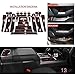 Door Mats Cup Mats Non-slip for Ford F150 Raptor 2015/2016/2017 Interior Anti-Dust Waterproof Door Gate Slot Pads 27Pcs (Red)
