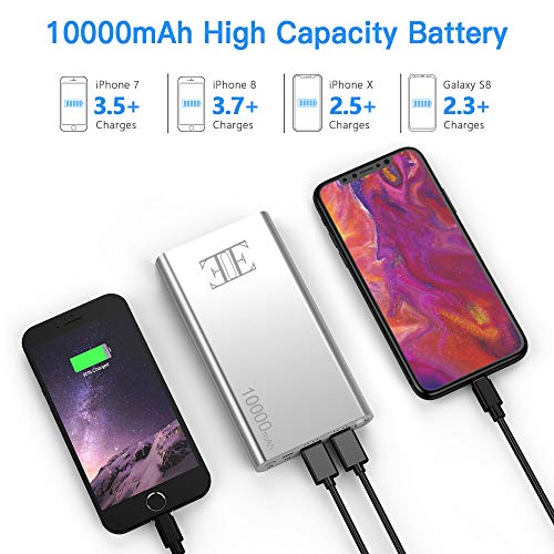 image for Eui External Battery,2 USB Outputs Portable Charger Power Bank with Ty