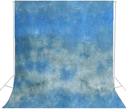 Julius Studio 6 X 9 Ft Crushed Aqua Hand Painted Muslin Backdrop Background Screen for Photo Video Studio, LIQ121-JSAG