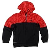Nike Big Boys Jordan Therma-Fit Full Zip Hoodie (Large, Black / Red)