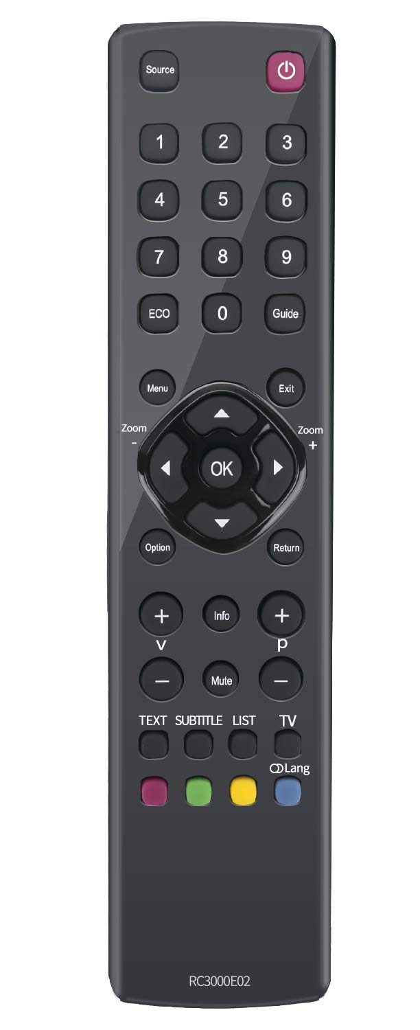 ALLIMITY RC3000E02 06-RC3000E-RM202AA Remote Control Replaced for Thomson LCD TV 32HU2253 32HZ5233W 39FU5253CW 40FT5453 40FU3255-G 46FT5453 50FU3253 L24E4105F 22HS4246CW 24FU5253C/G 24HU5253