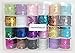 PEPPERLONELY Brand 24 Rolls Mixed 24 Colors Flat Sequin Trim, 6mm(1/4 Inch)