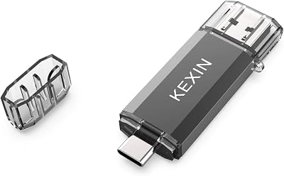 KEXIN 128GB USB C Flash Drive USB 3.0 Dual OTG Type C Memory Stick Black