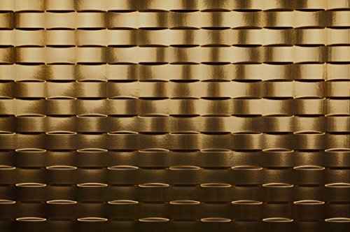 Mirroflex Weave Backsplash Tiles Decorative Wall Paneling, Oil Rubbed Bronze, 18"x24"
