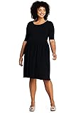 Lands End Womens Plus Size Elbow Sleeve Fit And Flare | Desertcart Brunei