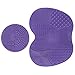 Makeup Brush Cleaning Mat, ESARORA Makeup Brush Cleaner Pad Set of 2 Cosmetic Brush Cleaning Mat Portable Washing Tool Scrubber Suction Cup (purple)