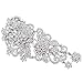 EVER FAITH Women's Austrian Crystal 5.9 Inch Wedding Flower Clusters Hair Comb for Prom Clear Silver-Tone