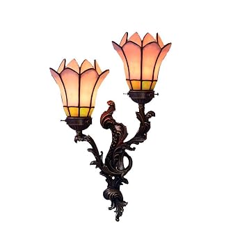 Glmamk Wandlampen Tiffany Stil Farbe Glas Wandleuchte