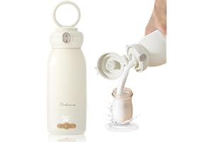 DUDUMOM Portable Milk Warmer for Travel: 17 OZ 120W Fast Heating for Breast Milk Formula & Water - Portable Milk Warmer for Baby, Fast Charging & Long Battery Life for Outdoor Airplane Car Journey