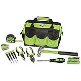 Viper Tool Storage V30TBKLG 30-Piece Tool Set, w/ 12-Inch Tool Bag, Lime Green