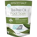 Tea Tree Oil Foot Soak with Epsoak Epsom Salt - 2 POUND (32oz) Value Bag - Fight Bacteria, Nail Fungus, Athlete's Foot & Unpleasant Foot Odor; Soften rough calluses & Soothe Tired, Achy Feet