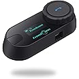 FreedConn Motorcycle Bluetooth Headset, 800M 2-Way Interphone Bluetooth Motorcycle Headset TCOM-SC, Waterproof Intercom,Helmet Communication Intercom Systems, with LCD Screen/FM Radio/Siri(1 Pack)