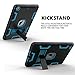 XIQI Compatible with New iPad 9.7 2018 Case,iPad 6th Generation Case Three Layer Kickstand Shock-Absorption Rugged Hybrid Case for iPad 9.7 2017/2018 Release,Black Blue
