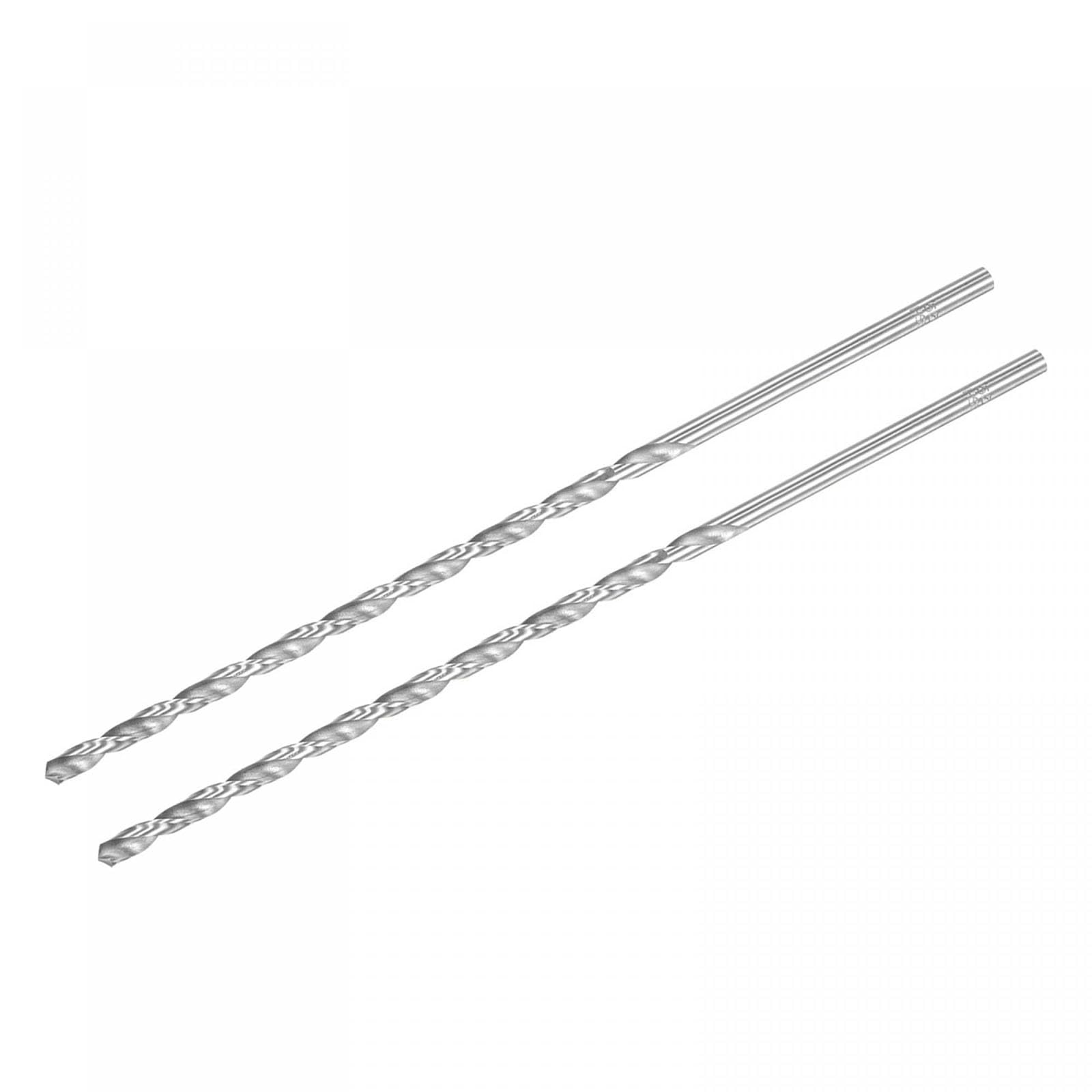 TA-VIGOR 2Pcs 5.5mm Extra Long Twist Drill Bits, 300mm Length High-Speed Steel HSS Straight Shank Spiral Drill Bits for Wood Metal Aluminum Plastic