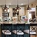 LNC Pendant Lighting for Kitchen Island Farmhouse Bran Hanging Fixtures with Rustic Finish Fit in Bedroom, Foyer, Hallway, 10.2”W*7”H, A0190702, Brown