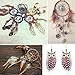 Nydotd 125Pcs Dream Catcher Making Kit, 15 Pcs Metal Rings Hoops Macrame Ring in 5 Size Gold, 100pcs 6 Styled Feathers, 10 Pcs 3 mm Faux Suede Cord for Dream Catcher Crafts Birthday Party