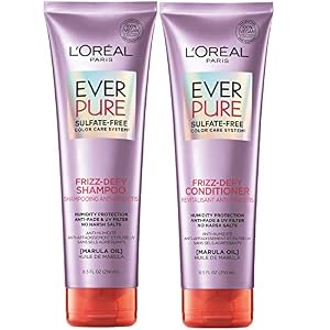 L’Oreal Paris EverPure Frizz Defy Shampoo and Conditioner Kit for Color-Treated Hair, 8.5 Ounce Each (Set of 2)