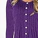 Kauneus  Women’s Plus Size Long Sleeve Crew Neck Pleated Button-Down Shirts Casual Comfy Cotton Blouse Tops Purplethumb 4
