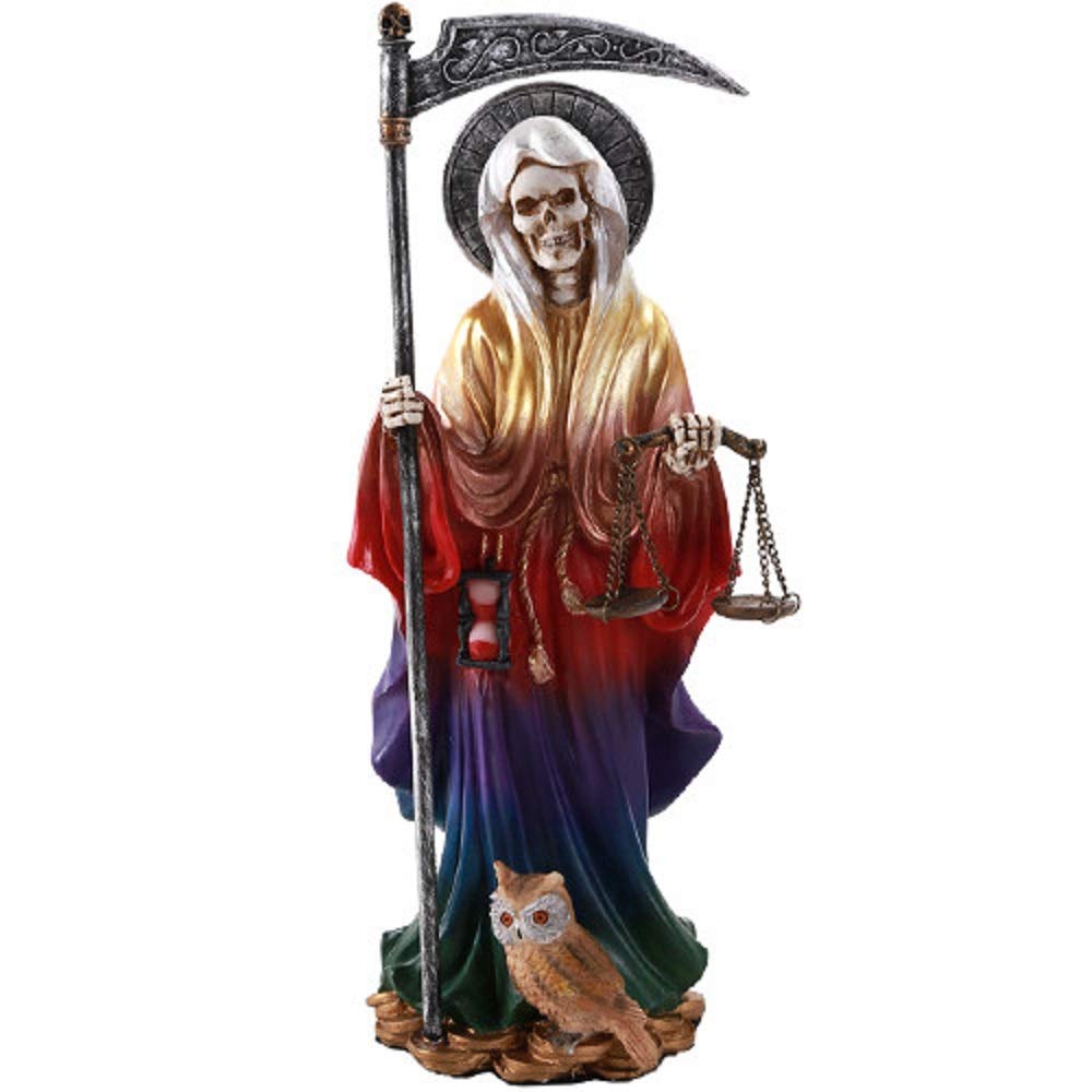 Photo 1 of Pacific Giftware Santa Muerte Saint of Holy Death Seven Powers Religious Resin Statue Figurine (Stand 10.5")