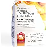 Youngevity On-The-Go Healthy Body Start Pak 2.0, 90 Nutrients, 30 Days | 60 minerals, 16 vitamins, 12 amino acids, essential fatty acids, BTT 2.0 tablets, Mineral Caps, Ultimate Cal, 30-day supply
