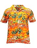 KlubKool Hawaiian Shirt Beach Flower Print Button Down Short Sleeve Pocket Shirt