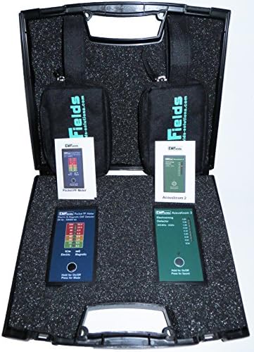 DK5 Electrosmog Test Kit - Acousticom 2 RF Detector + PF5 EMF Detector |Includes Free Swiss Shield Naturell Shielding Pouch|