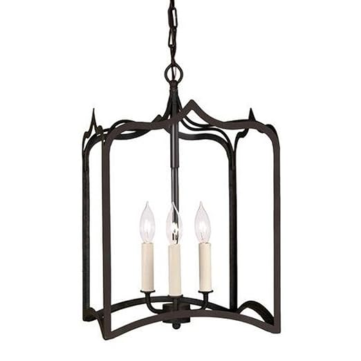 Gothic 3 Light Medium Foyer Pendant Finish Matte Black Ceiling