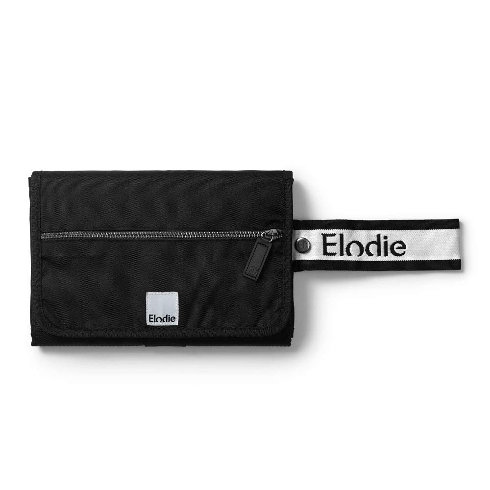Elodie Details Portable Changing Mat Clutch Diaper Bag Water-Repellent (2 Terry Cloths Included) - Off Black — image 1