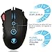 12 Buttons RGB MMO Gaming Mouse, NPET M50 Ergonomic FPS Programmable Backlit Wired Gaming Mice with Fire Button, Tunable Weights, Up to 10000DPI for Notebook, PC, Laptop, Computerthumb 2