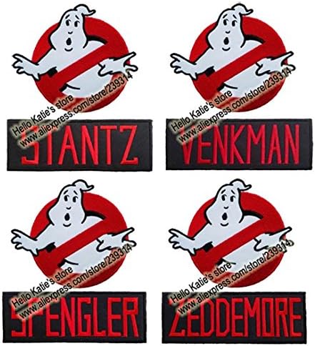 FairyMotion 4" Ghostbusters Logo And Name Tag Fabric Clothes Patch Kids Collection Diy Cartoon Embroidered Clothing Accessories Wholesale Perfect Patches