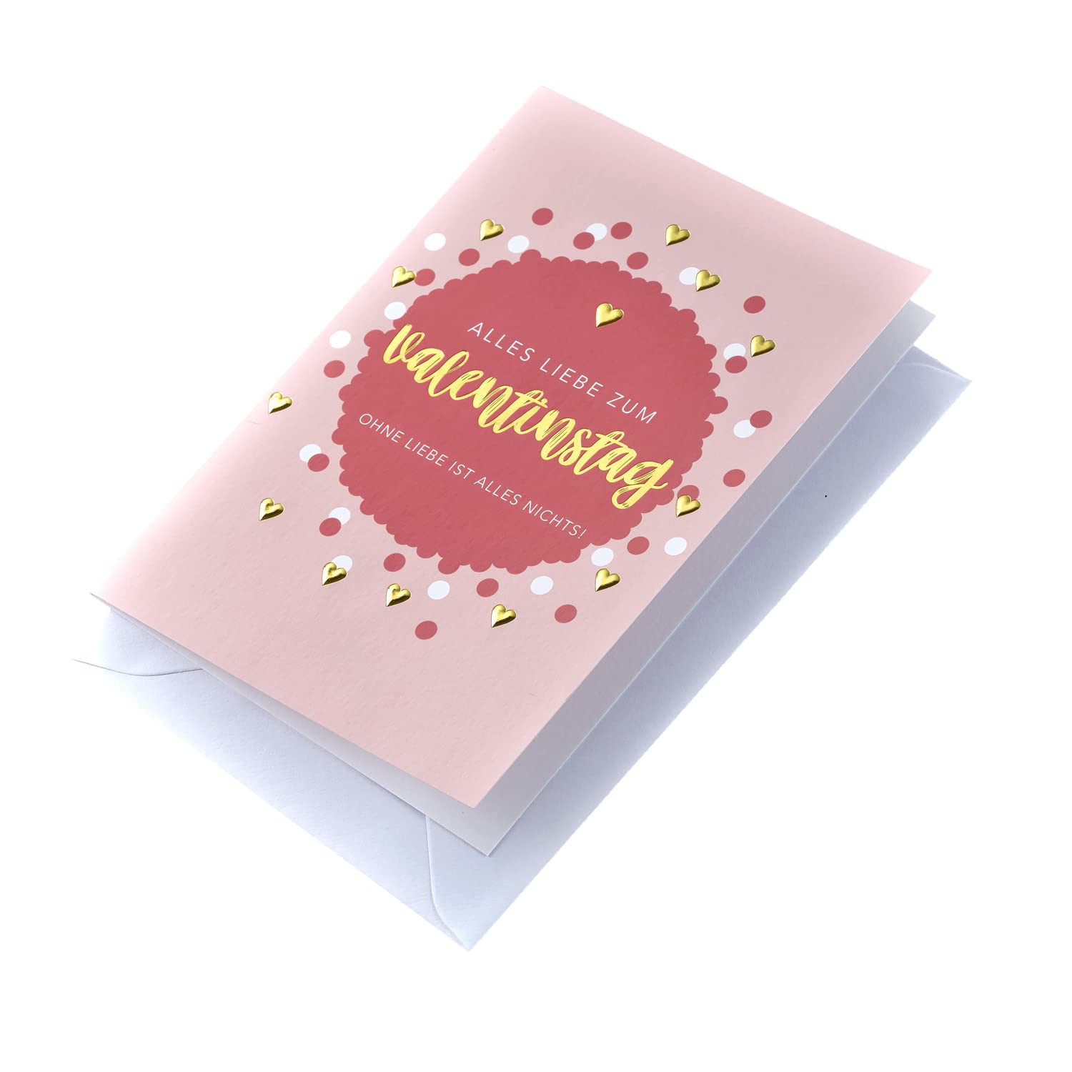 Perleberg Valentine's Day Card with Loving Motif - Lifestyle Collection - Gift Love for Wife & Man Valentine's Day - Love Gift - Valentine's Day Cards with Envelope - 11.6 x 16.6 cm